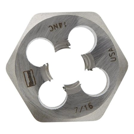 Irwin DIE 1"" HEX 7/16-14NC 9439